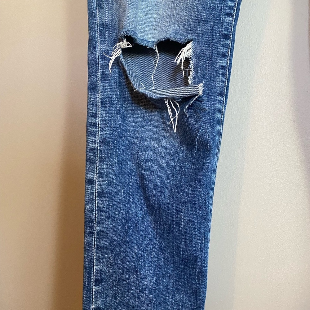 Mavi Jeans Distressed Ripped Cropped Zip Up Size 28 - Picture 10 of 12